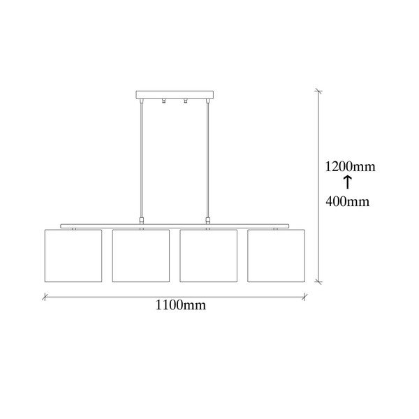 Czarna lampa wisząca z tekstylnym kloszem Baston – Opviq lights-image-2