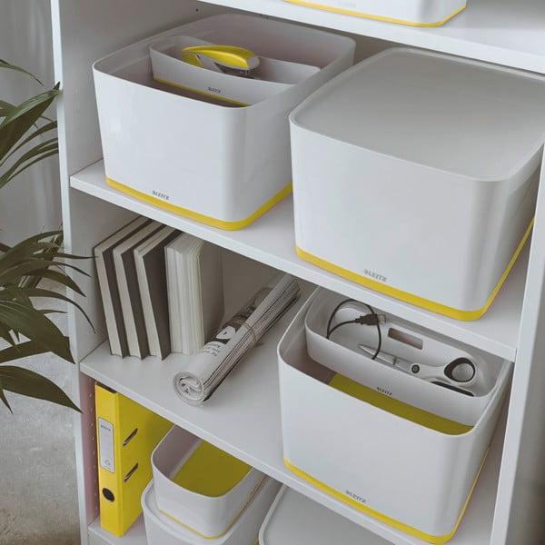 Biało-żółty pojemnik z pokrywką MyBox – Leitz-image-1
