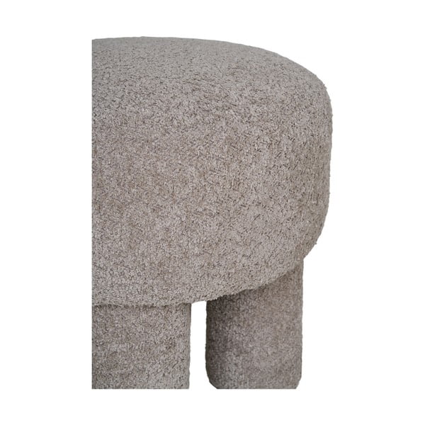 Jasnoszary puf z materiału bouclé Perth – House Nordic-image-3
