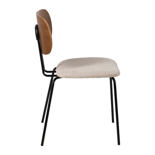 Brązowo-kremowe krzesła zestaw 4 szt. Cleo – Ixia-image-2