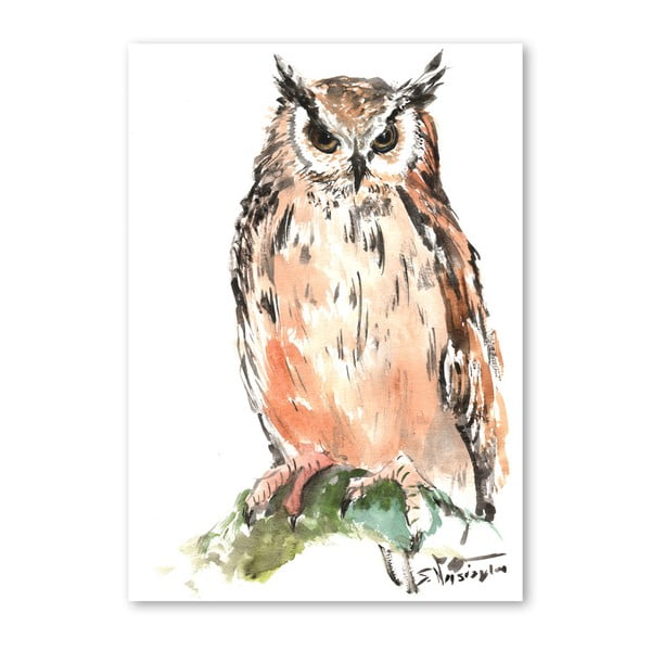 Plakat Eagle Owl (projekt Surena Nersisyana), 42x30 cm