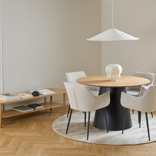 Kremowy tapicerowany fotel jadalniany Bonita – Actona-image-1