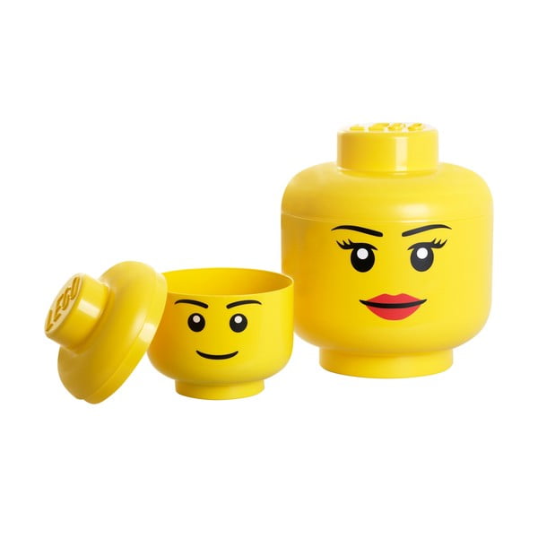 Pojemnik w kształcie głowy LEGO® Girl, Ø 24,2 cm-image-2