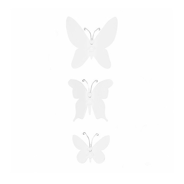 Zestaw 9 białych dekoracji ściennych 3D Umbra Butterflies-image-2