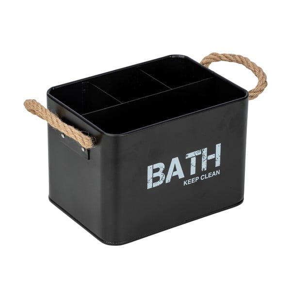 Czarny organizer łazienkowy z 4 przegródkami Wenko Gara-image-4