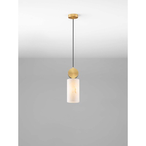 Kremowa/w kolorze mosiądzu lampa wisząca w dekorze kamienia ø 12 cm Maru – Nova Luce-image-4