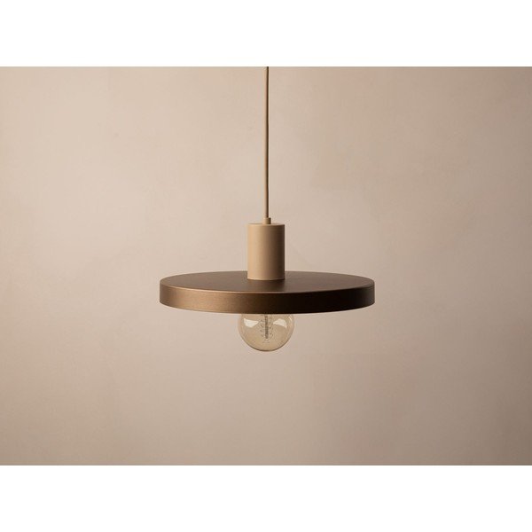 Jasnobrązowa metalowa lampa wisząca ø 30 cm Ori – Micadoni -image-3