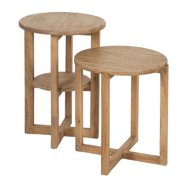 Okrągły stolik z litego drewna mindi ø 40 cm Dala – Ixia-image-2