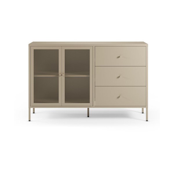 Kremowa metalowa komoda 140x90x40 cm Fayna – Marckeric