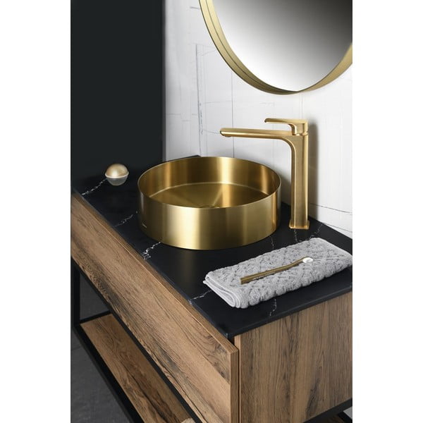 Bateria umywalkowa stojąca w kolorze złota Spy – Sapho-image-3