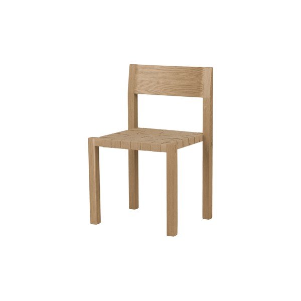 Krzesło sztaplowane z litego drewna dębowego w naturalnym kolorze Toli – noo.ma