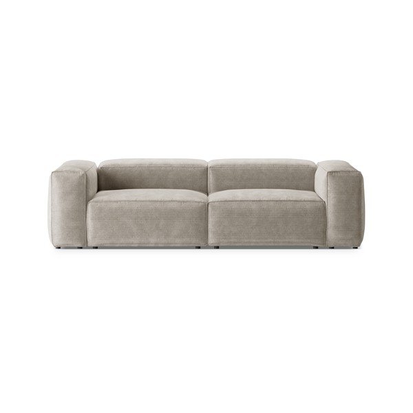 Beżowa sztruksowa sofa 264 cm Bergamo – Cosmopolitan Design