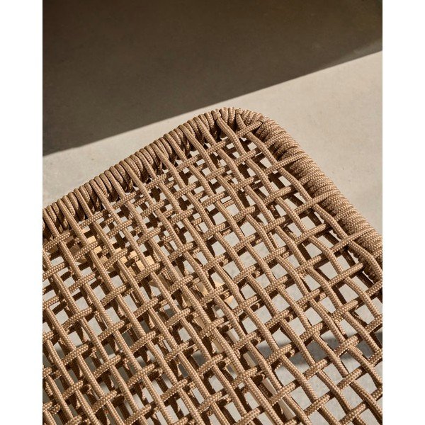 Brązowe drewniane krzesło ogrodowe Dandara – Kave Home-image-3