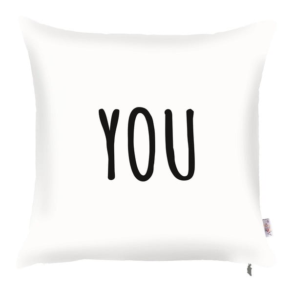 Biała poszewka na poduszkę Mike & Co. NEW YORK You, 43x43 cm