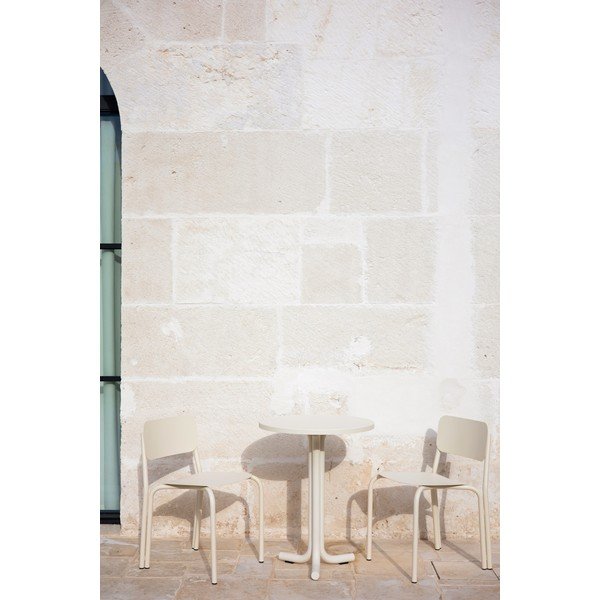 Beżowe metalowe krzesło ogrodowe Kei – noo.ma-image-4