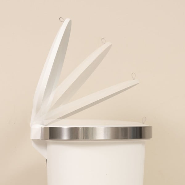 Biały plastikowy kosz na śmieci z pedałem 50 l – Addis-image-3