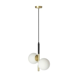 Lampa wisząca w kolorze złota ze szklanym kloszem 32.5x15 cm Duo – Candellux Lighting