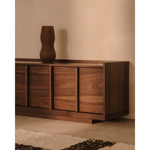 Brązowa szafka pod TV w dekorze orzecha 200x47x40 cm Onix – Kave Home-image-4