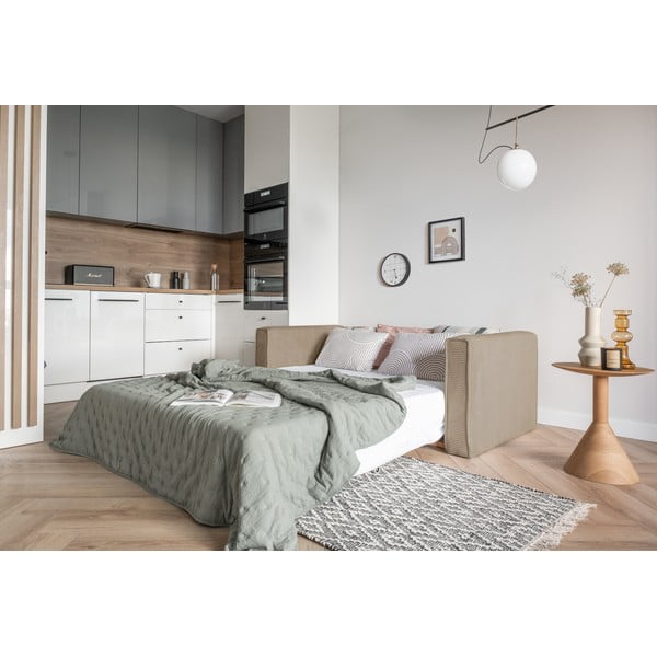 Beżowa rozkładana sofa 168 cm Lucky Lucy – Miuform-image-3