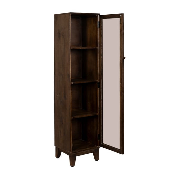 Brązowa witryna z litego drewna mango 40x180x40 cm Ravi – Ixia-image-2