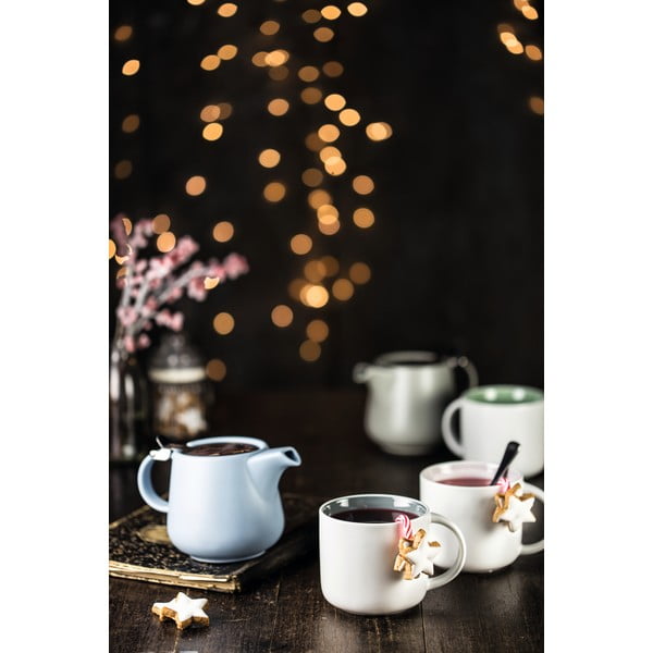 Biały kubek porcelanowy z różowym wnętrzem Maxwell & Williams Tint, 440 ml-image-2