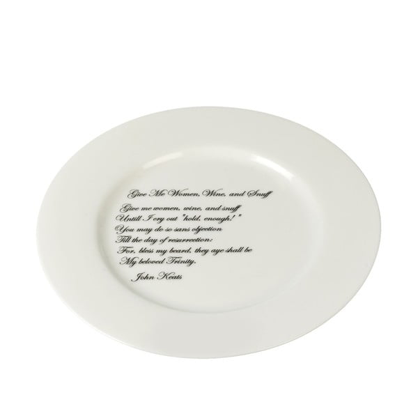 Porcelanowy talerz Keats, 21 cm