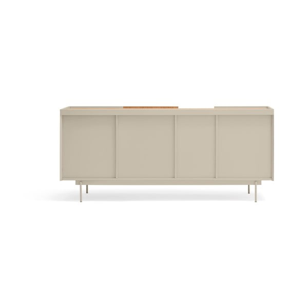 Beżowo-naturalna niska komoda w dekorze dębu 180x78 cm Otto – Teulat-image-4
