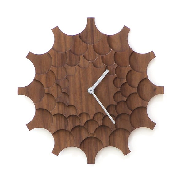 Zegar drewniany Cogwheel Walnut, 29 cm