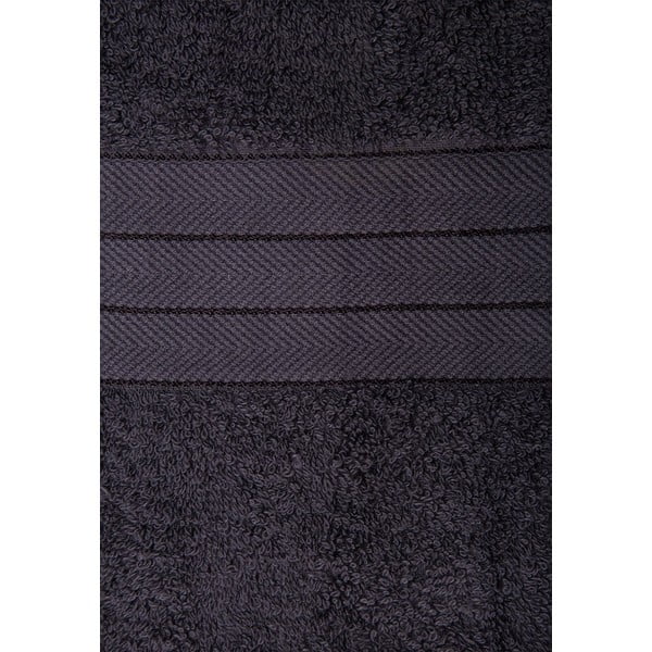 Antracytowe bawełniane ręczniki kąpielowe frotte zestaw 2 szt. 70x140 cm – Good Morning-image-3