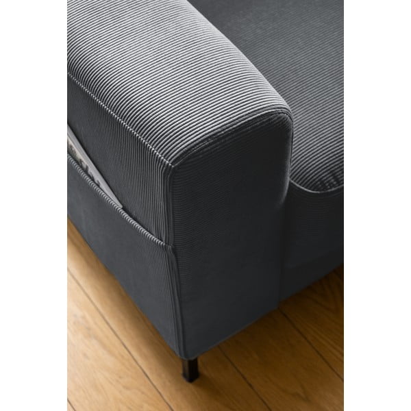 Ciemnoszary sztruksowy fotel Lofty Lilly – Miuform-image-4