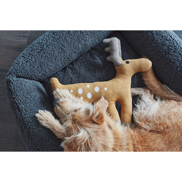 Ciemnoszare legowisko dla psów z materiału bouclé 71x91 cm Senso Graphite M – MiaCara-image-2