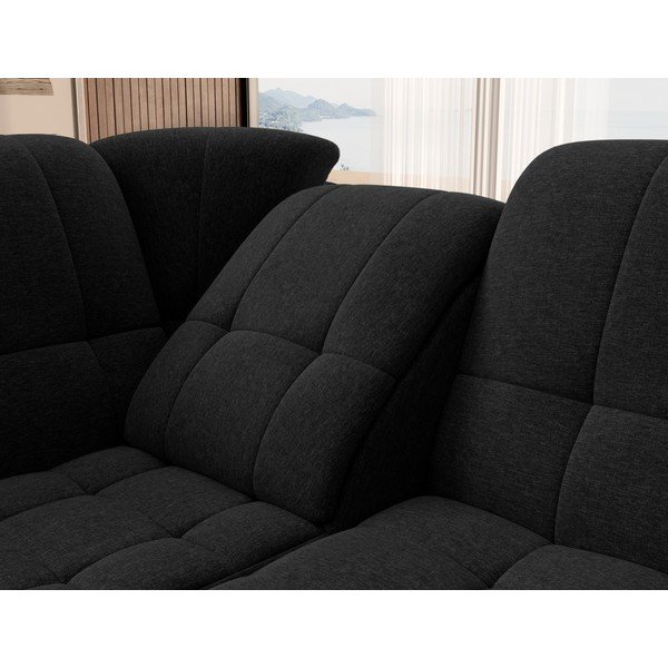 Czarny rozkładany/ze schowkiem narożnik (lewostronny/w kształcie litery L) Sado – ELTAP-image-1