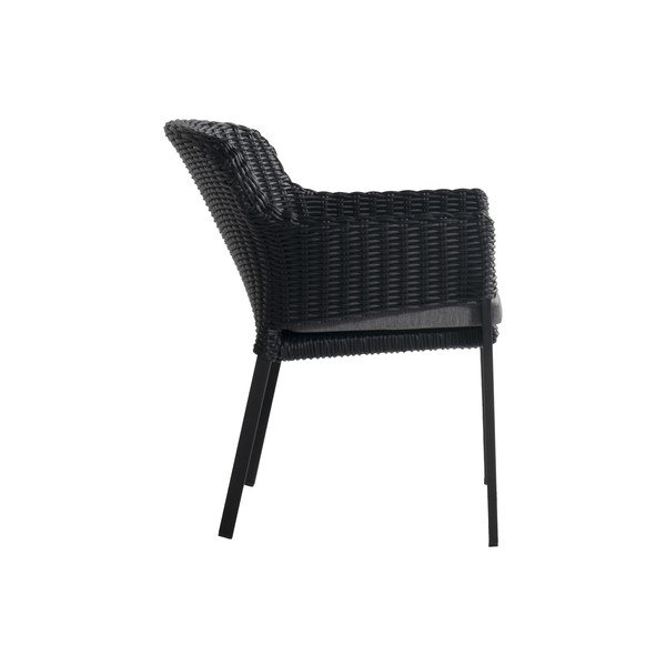 Czarne plastikowe krzesło ogrodowe Cairo – Hartman-image-3