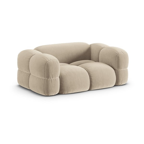 Beżowa aksamitna sofa 180 cm Loretto – Cosmopolitan Design-image-2
