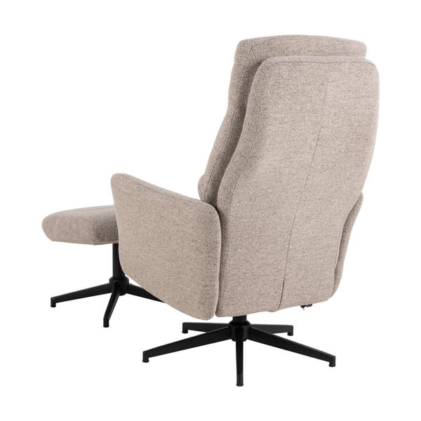 Beżowy fotel wypoczynkowy z materiału bouclé London – Actona-image-4