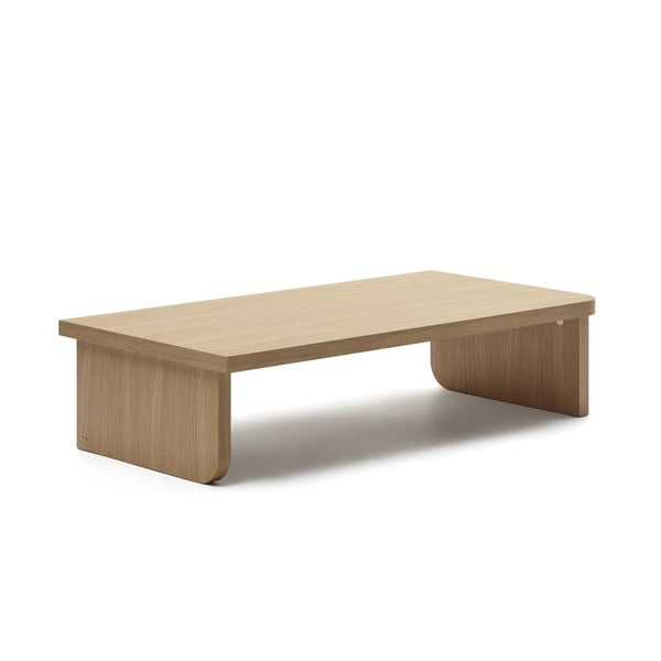 Stolik w dekorze dębu w naturalnym kolorze 75x140 cm Oaq – Kave Home