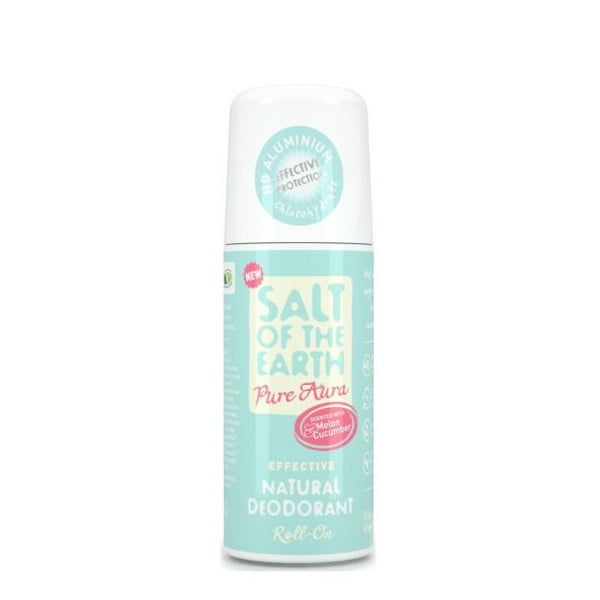 Dezodorant roll-on o zapachu arbuza i ogórka Salt of the Earth Pure Aura, 75 ml