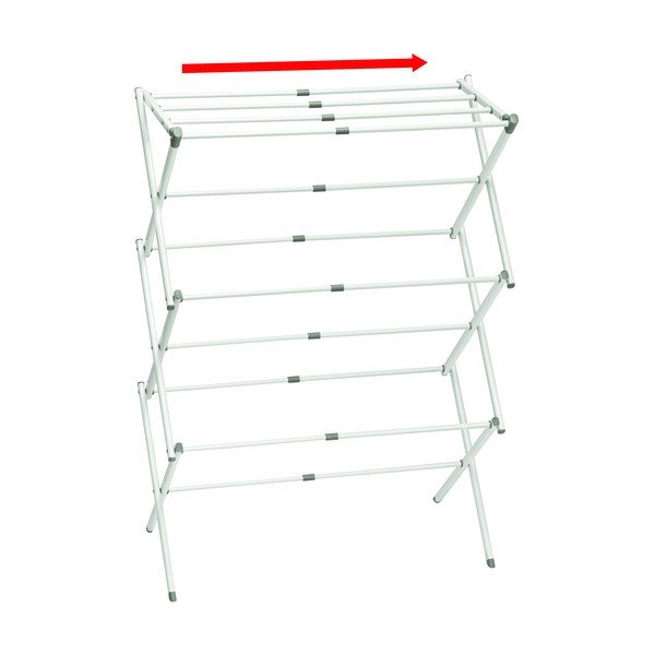Biała 3-poziomowa suszarka do ubrań iDesign Brezio, 75x38 cm-image-3