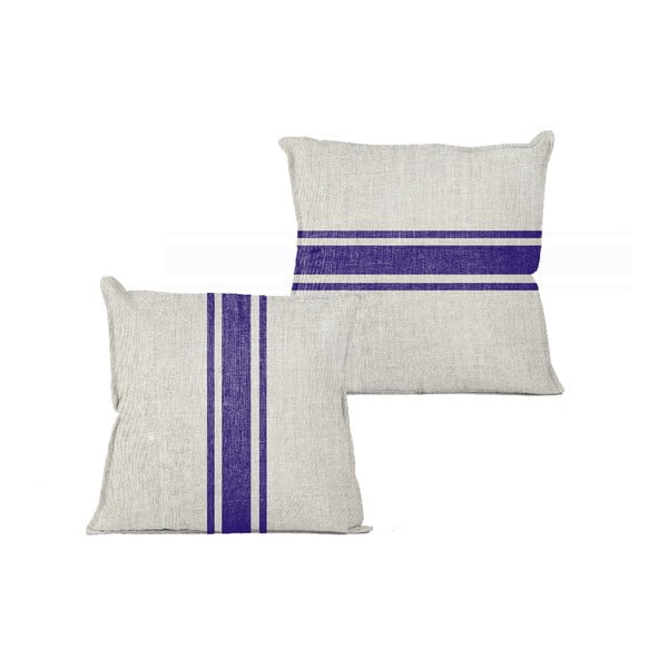 Poduszka Linen Couture Blue Stripes, 45x45 cm