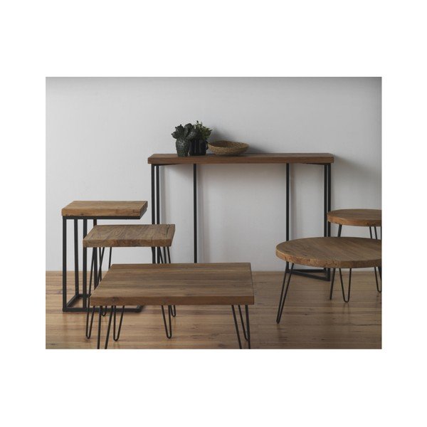 Stolik z blatem z drewna wiązu Geese Camile, ⌀ 71 cm-image-1