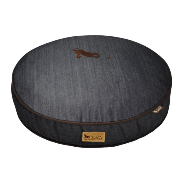 Ciemnoniebieskie legowisko dla psów ø 105 cm Round Bed Denim Medieval Blue / Dark Chocolate L – P.L.A.Y.-image-2