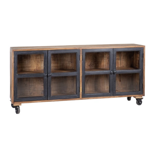 Witryna z litego drewna mango 160x71 cm – Ixia