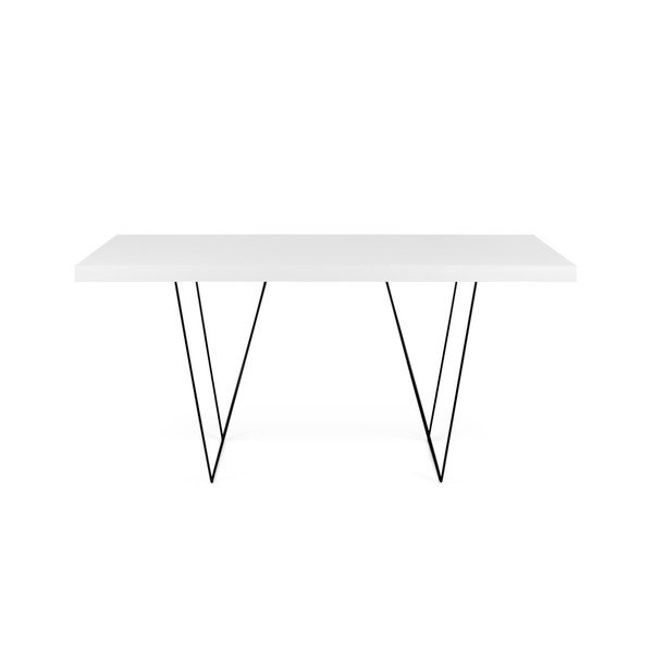 Biały stół z metalowymi nogami TemaHome Trestle, 90 x 160 cm-image-2