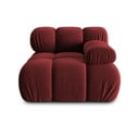 Czerwony aksamitny moduł sofy (prawostronny) Bellis – Micadoni Home