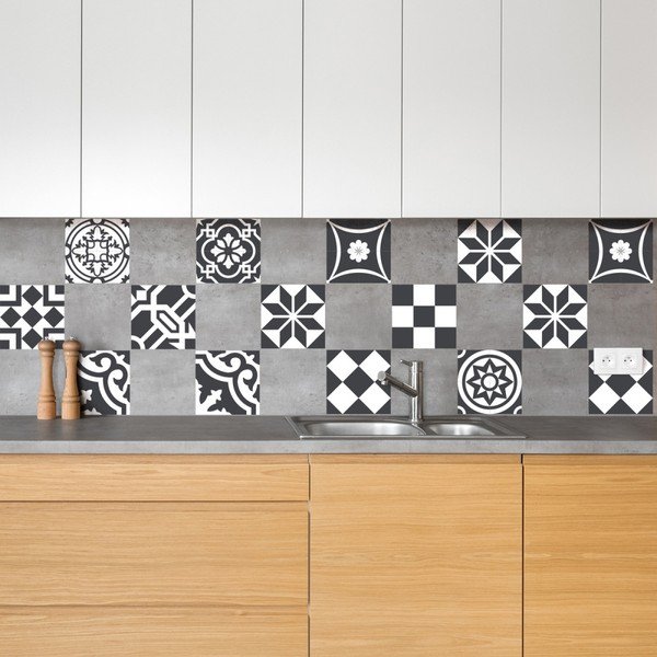 Zestaw 24 naklejek Ambiance Mosaic, 15x15 cm-image-1