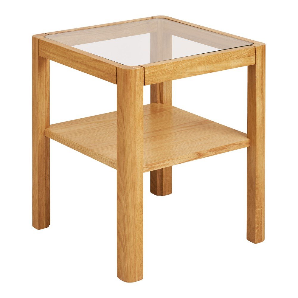 Stolik ze szklanym blatem 40x40 cm Lourmarin – House Nordic