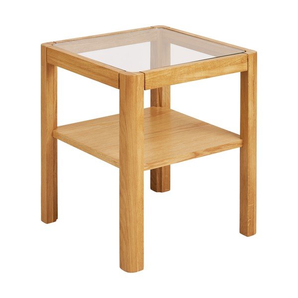 Stolik ze szklanym blatem 40x40 cm Lourmarin – House Nordic