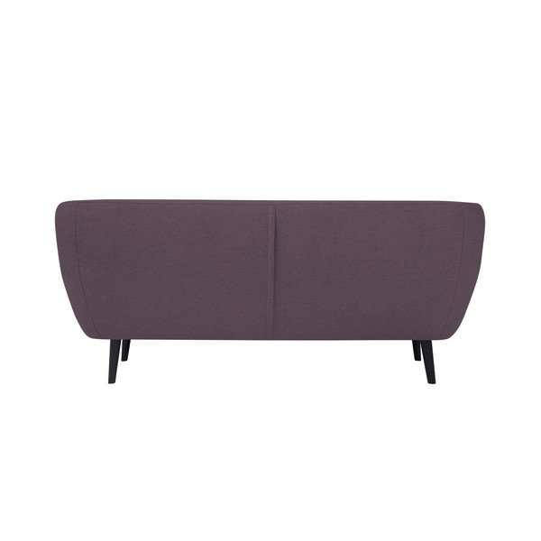 Fioletowa sofa 2-osobowa z brązowymi nogami Mazzini Sofas Piemont-image-1