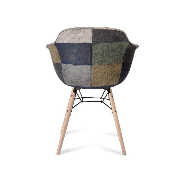 Szare krzesło z nogami z drewna bukowego Furnhouse Flame Patch-image-3