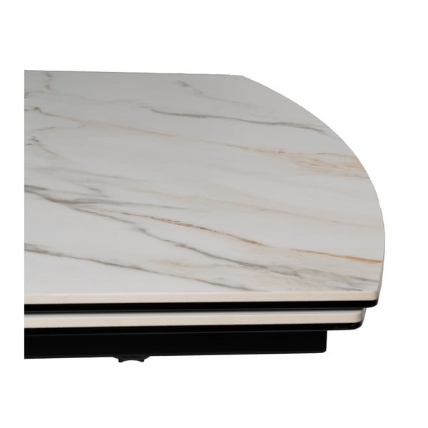 Rozkładany stół z dodatkowym blatem w dekorze marmuru 90x180 cm Rocía – Ixia-image-3
